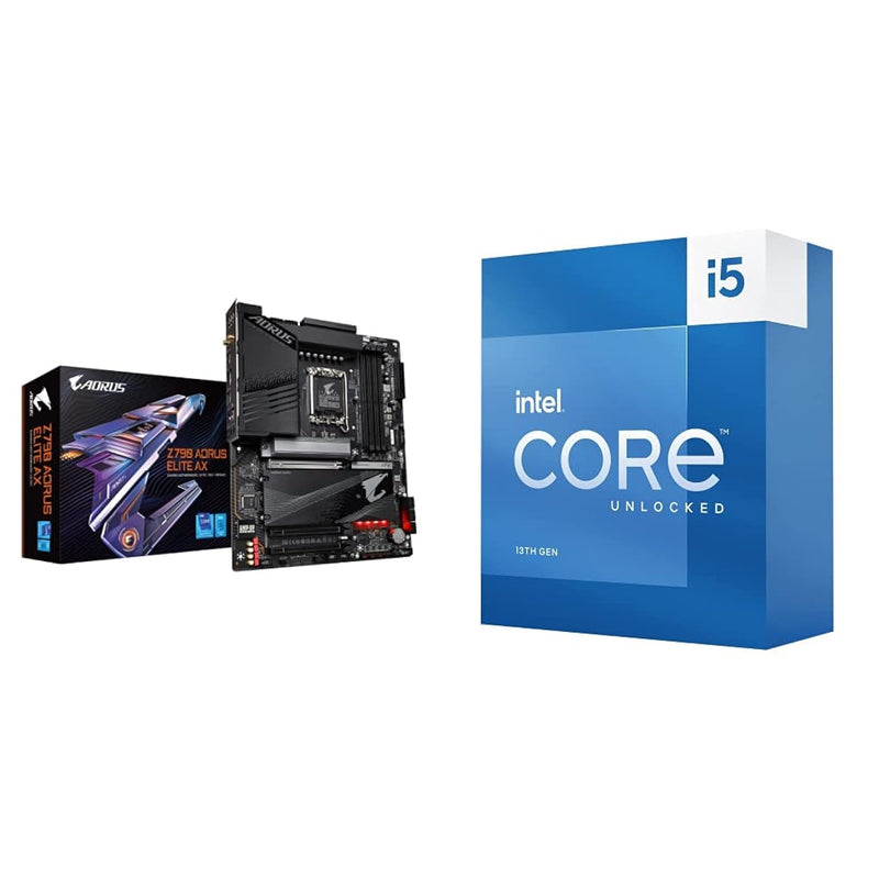 GIGABYTE Z790 AORUS Elite AX & Intel Core i5-13600K Desktop Processor 14 cores