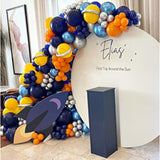 148pcs Outer Space Balloon Garland Kit – Rocket & Planet Decor for Birthday and Baby Shower
