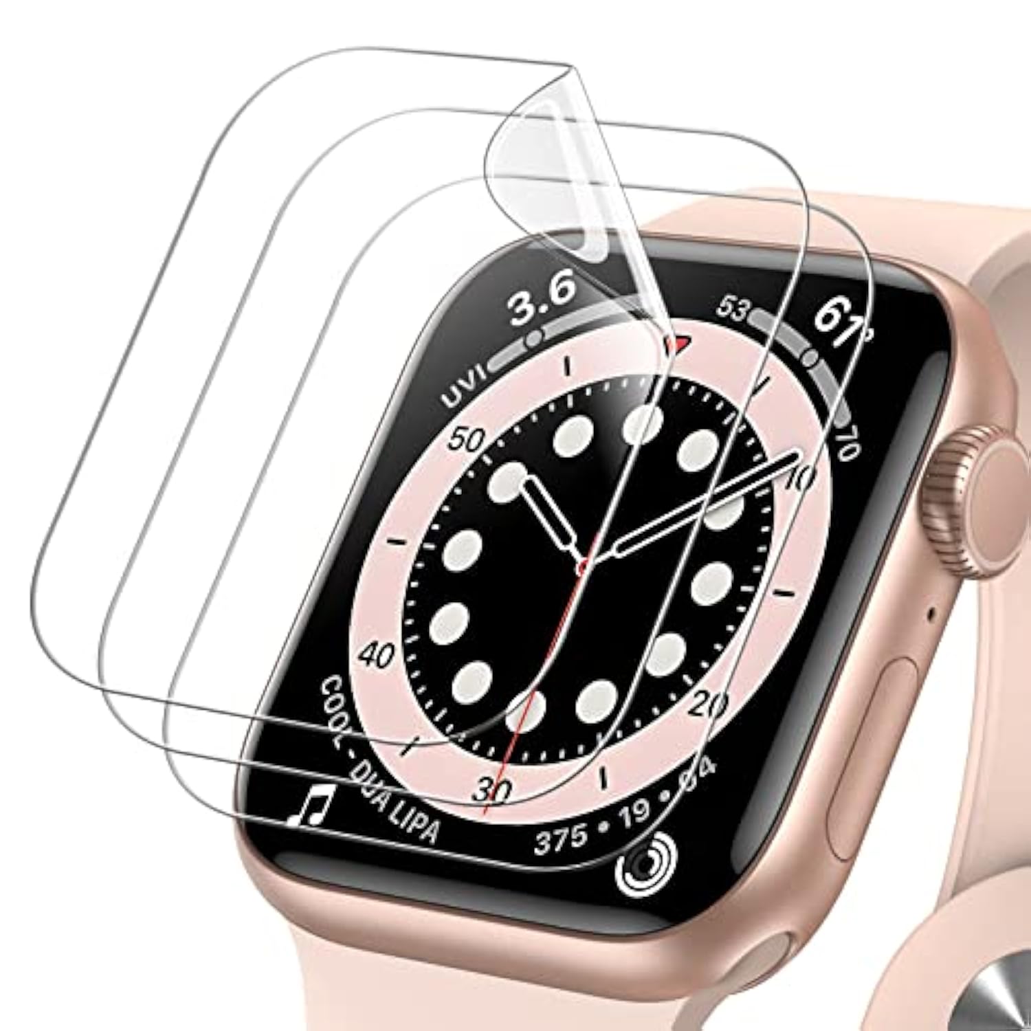 JETech Screen Protector Compatible with Apple Watch SE 3/2/1 (2025/2022/2020) / Series 6 5 4 40mm, TPU HD Clear Full Coverage Film, 3-Pack