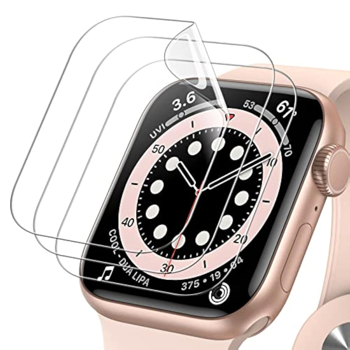 JETech Screen Protector Compatible with Apple Watch SE 3/2/1 (2025/2022/2020) / Series 6 5 4 40mm, TPU HD Clear Full Coverage Film, 3-Pack