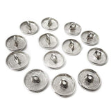 50Pcs Metal Round Flat Buttons Coat Jacket Shirt Trousers Buttons For