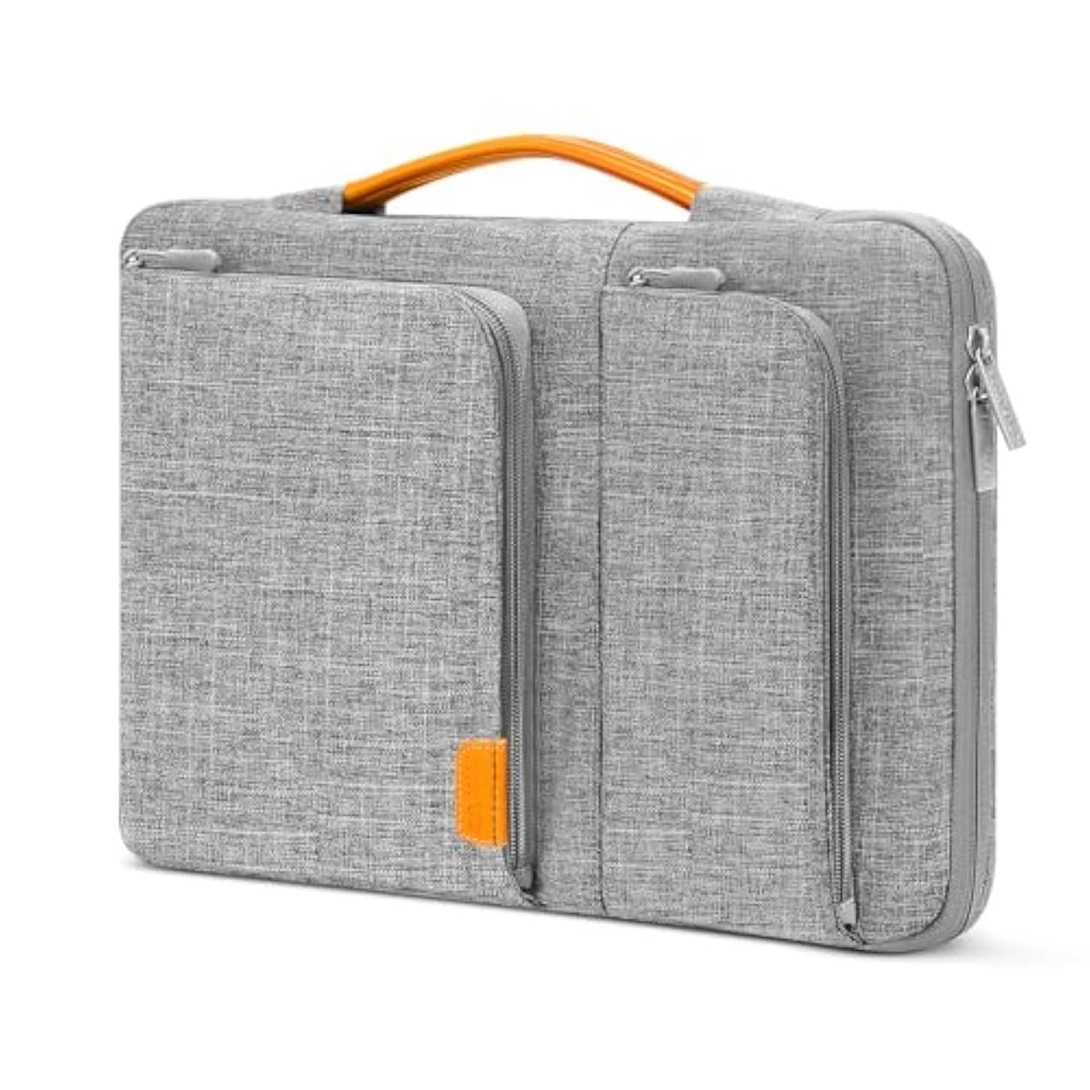 MOSISO 360 Protective Laptop Sleeve Compatible with MacBook Air/Pro, 13-13.3 inch Notebook, Compatible with MacBook Pro 14 inch M4 M3 M2 M1, Side Open Bag with 2 Accessory Pockets&Handle&Belt, Gray