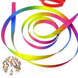 50 Yards Double Side Colorful Satin Ribbon Gradient Rainbow Printed Po