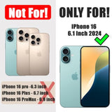 Designed For Iphone 16 Mirror Case [Four Corner Guard Shockproof] Hard Back Soft Bumper Protective Cover For Girls Woman Makeup Touch Up Back Camera Selfies 6.1 Inch 2024 (Mirror16)