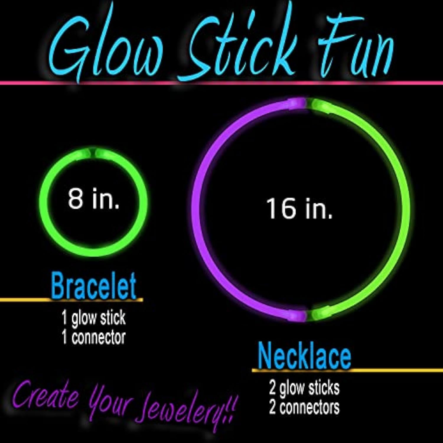 240 Pc Glow Sticks Halloween Party Pack Necklaces Bracelets Favors