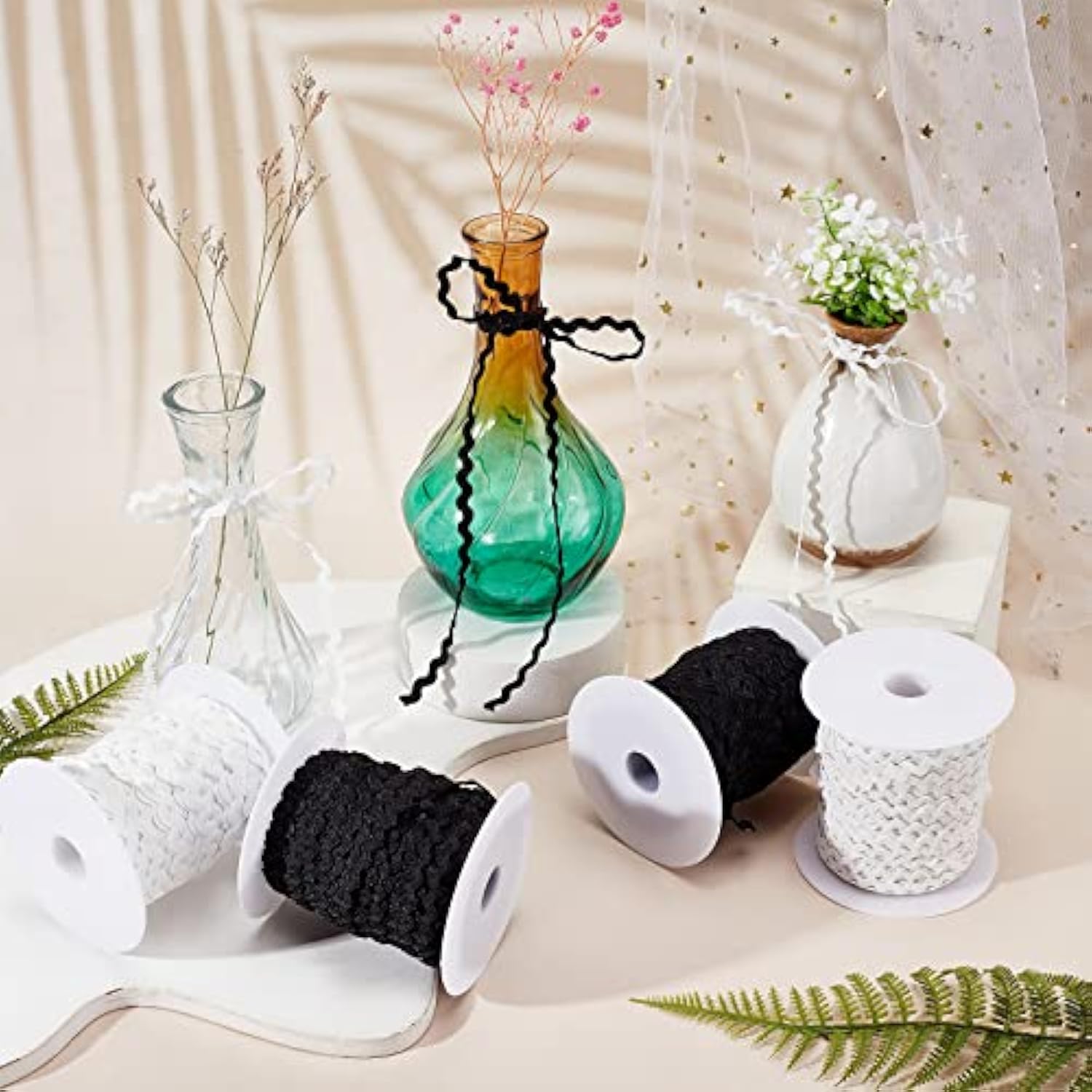 50Yard Rick Rack Trim Ribbon Wave Sewing Bending Fringe Trim 5.5Mm For