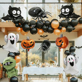 6Pcs Halloween Pumpkin & Ghost Foil Balloons - Boo Spooky Party Decorations for Kids