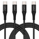 Usb C To Usb C Cable 4Ft, 2-Pack 60W Fast Charging Usb-C To Usb-C Woven Cord,Car Play Charging Braided Cable For Iphone 16/15 Series,Samsung Galaxy S24/S23/S22/Ipad Pro 2021/Ipad Air 4-Black