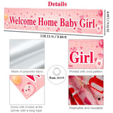 Welcome Home Baby Girl Yard Banner, Large It’S A Girl Baby Shower Banner, Pink Baby Shower Decorations For Girls, Gender Reveal Inside Outside Decoration