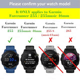 [4 Pack] Screen Protector For Garmin Forerunner 255/255 Music 46Mm Smartwatch + Silicone Antidust Plugs Tempered Glass Antiscratch Bubblefree
