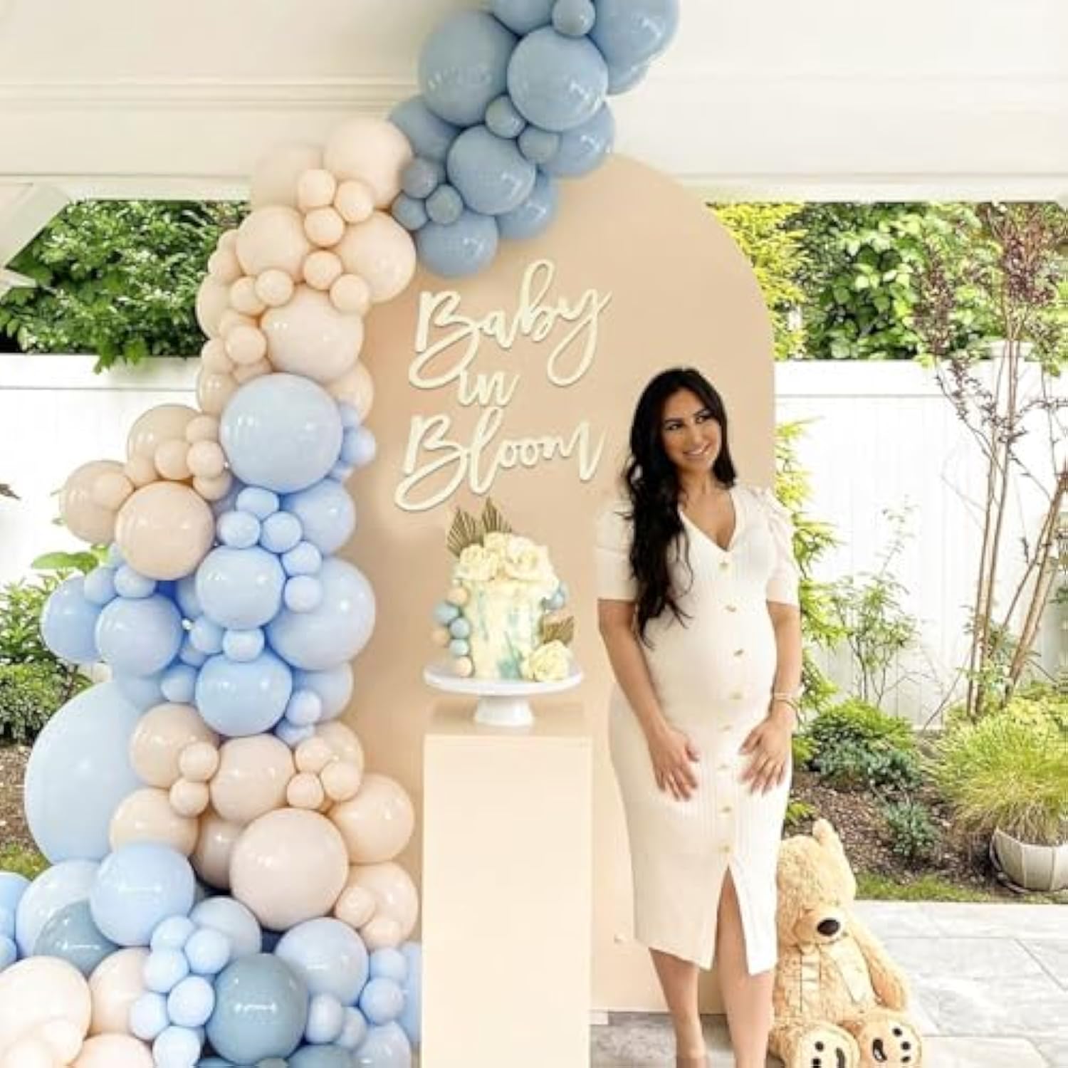 Wooden Baby In Bloom Sign, 16"X12" Baby Shower Party Decorations For Boy/Girl, Gender Reveal Backdrop, Photography Background