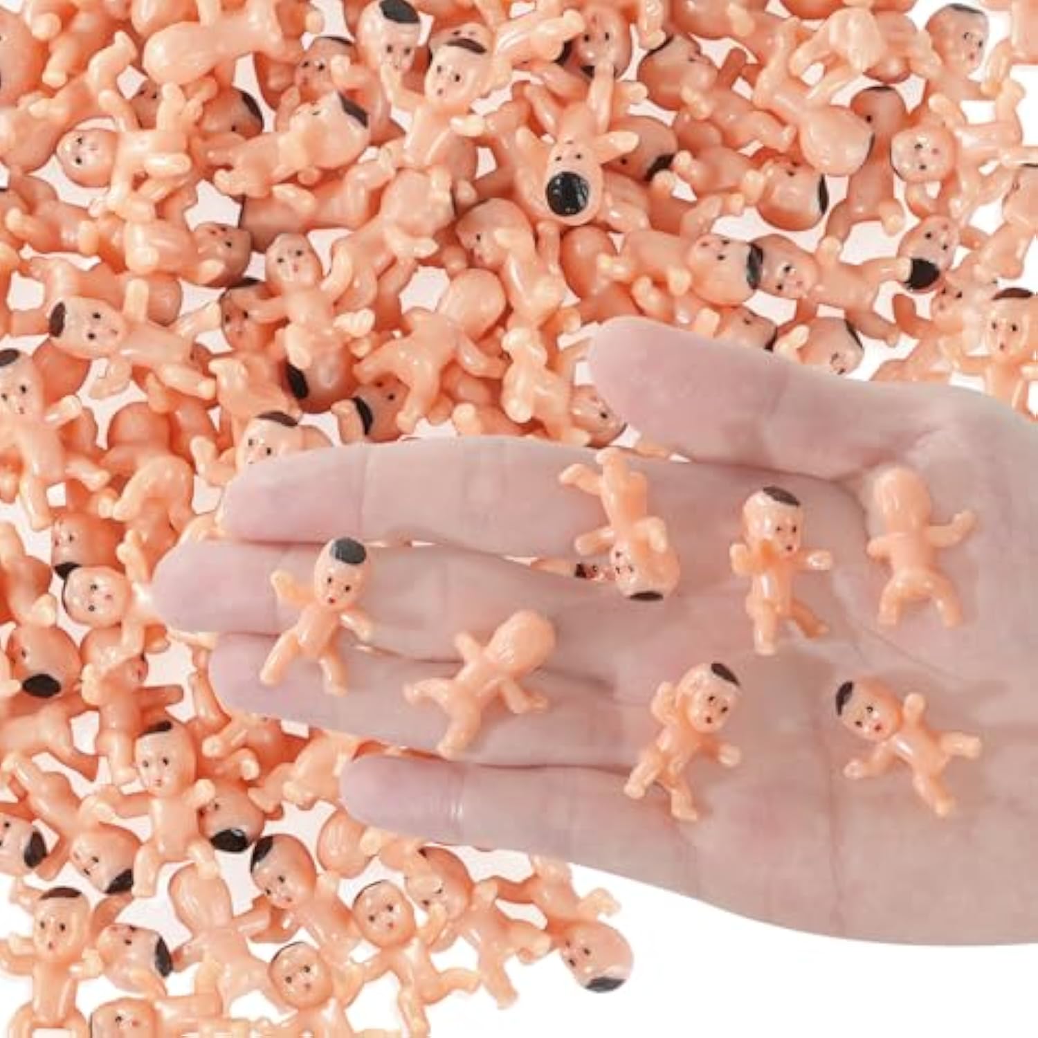 120 Pcs Plastic Babies For Games, 1 Inch Mini Babies Bulk For Baby Shower Game, Tiny Baby Figurines For My Water Broke Ice Cube Game, King Cake Babies For Party Decorations