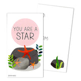 Mini Ocean Under The Sea Theme Valentines (Wallet-Sized Cards With Tiny Envelopes) For Valentine'S Day (Set Of 24)
