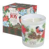 Christmas Scented Jar Candle - 6Oz Soy Wax Candle - Season Of Joy Infused With Winter Greenery Aroma - With Beautiful Keepsake Box Special For Christmas/Holiday Gifts