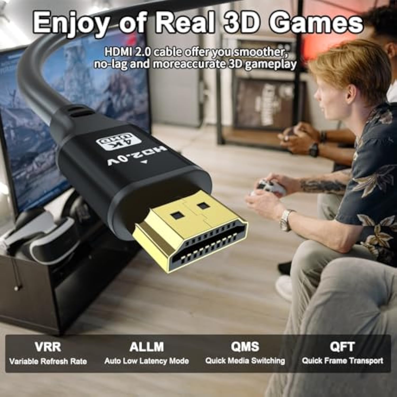 Hdmi Cable 20Ft, 4K@60Hz, 18Gbps High Speed Hdmi 2.0 Cord, Ultra Hd,Ethernet A