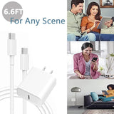 Pixel 8/7/6/5/4/3 Fast Charger, 2Pack 20W Usb C Charging Block For Google Pixel 8/8 Pro/7/7 Pro/7A, 6A/6/Pro, 5/4/3/2/Xl, Phone 15, Galaxy, Android Phones + 6Ft Usb C Cable Cord