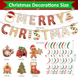 Gingerbread Party Decorations Gingerbread Merry Christmas Banner Gingerbread Theme Christmas Decorations Pre-Assembled Ginger Bread Christmas Decor Christmas Holiday Party Supplies Home Office Fireplace Decoration