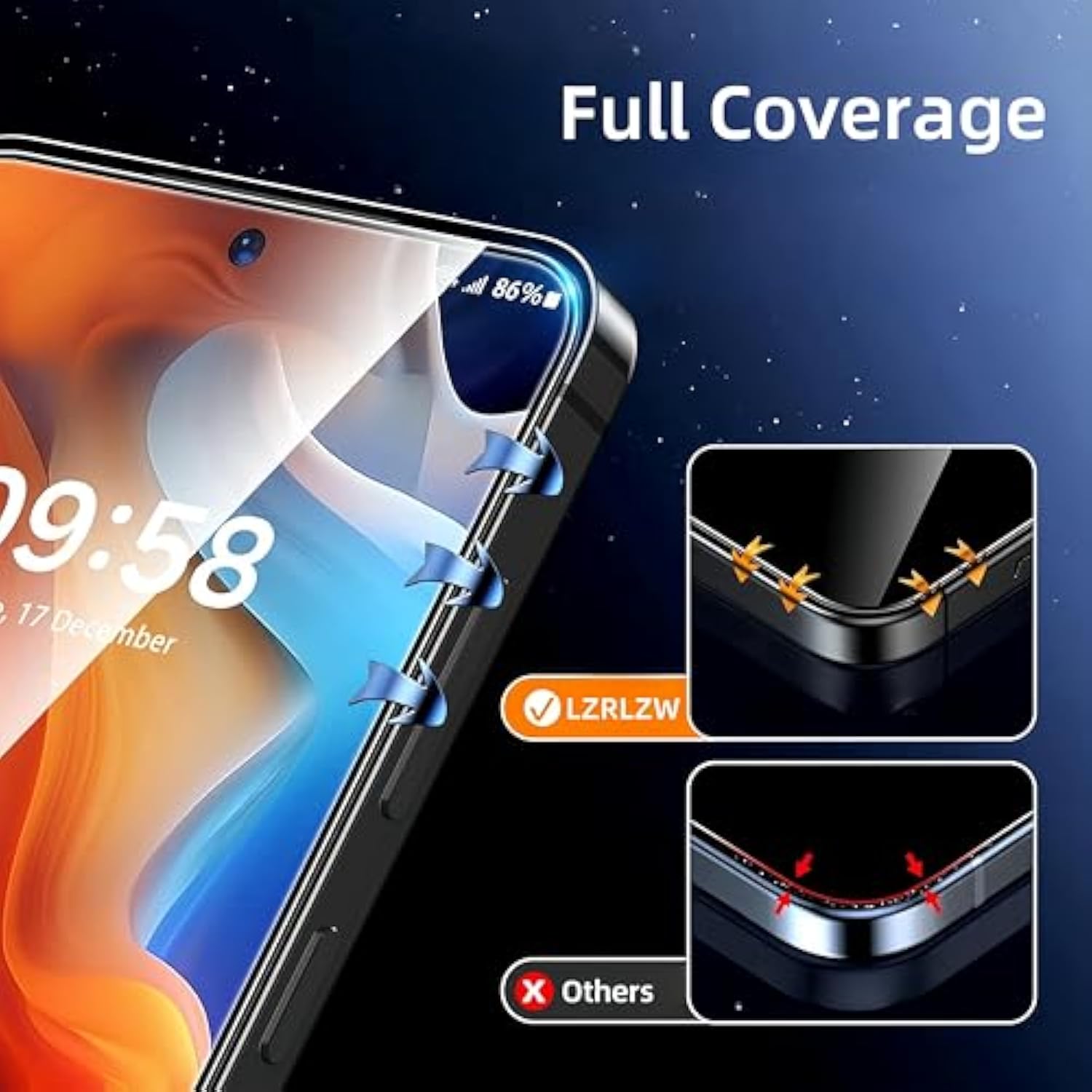 2 Packs For Samsung Galaxy S25 Plus Screen Protector,[99H][Ultra Hd][Eye Protection] Tempefred Glass