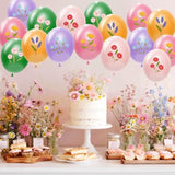 50Pcs Floral Party Decorations Balloons Set, Spring Summer Wildflower Floral Printed Party Supplies Latex Balloons For Girl'S Birthday, Baby Shower, Bridal Shower