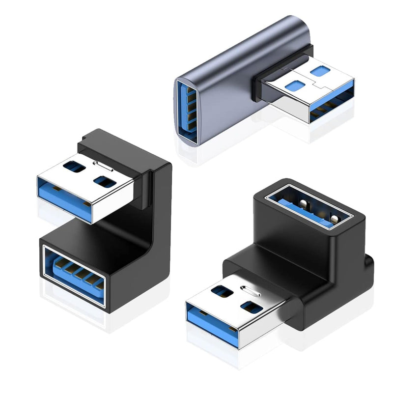 90 Degree Usb 3.0 Adapter, Up & Down Left Angle / 180 Degree Usb A Male To Fem