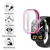 Watch Cases Compatible With Soudorv Kuizil T70 1.91” Smart Watch, Tpu Case With Screen Protector, Protecting Watch Body & Screen (Pink)