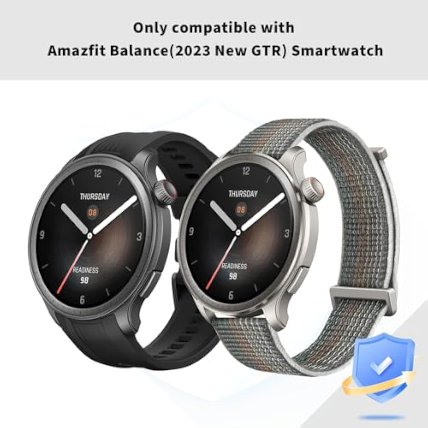 2-Pack For Amazfit Balance Smartwatch Screen Protector Case, Hard Pc Bumper Built-In Tempered Glass Film Face Cover Replacement Accessories For Balance Smart Watch