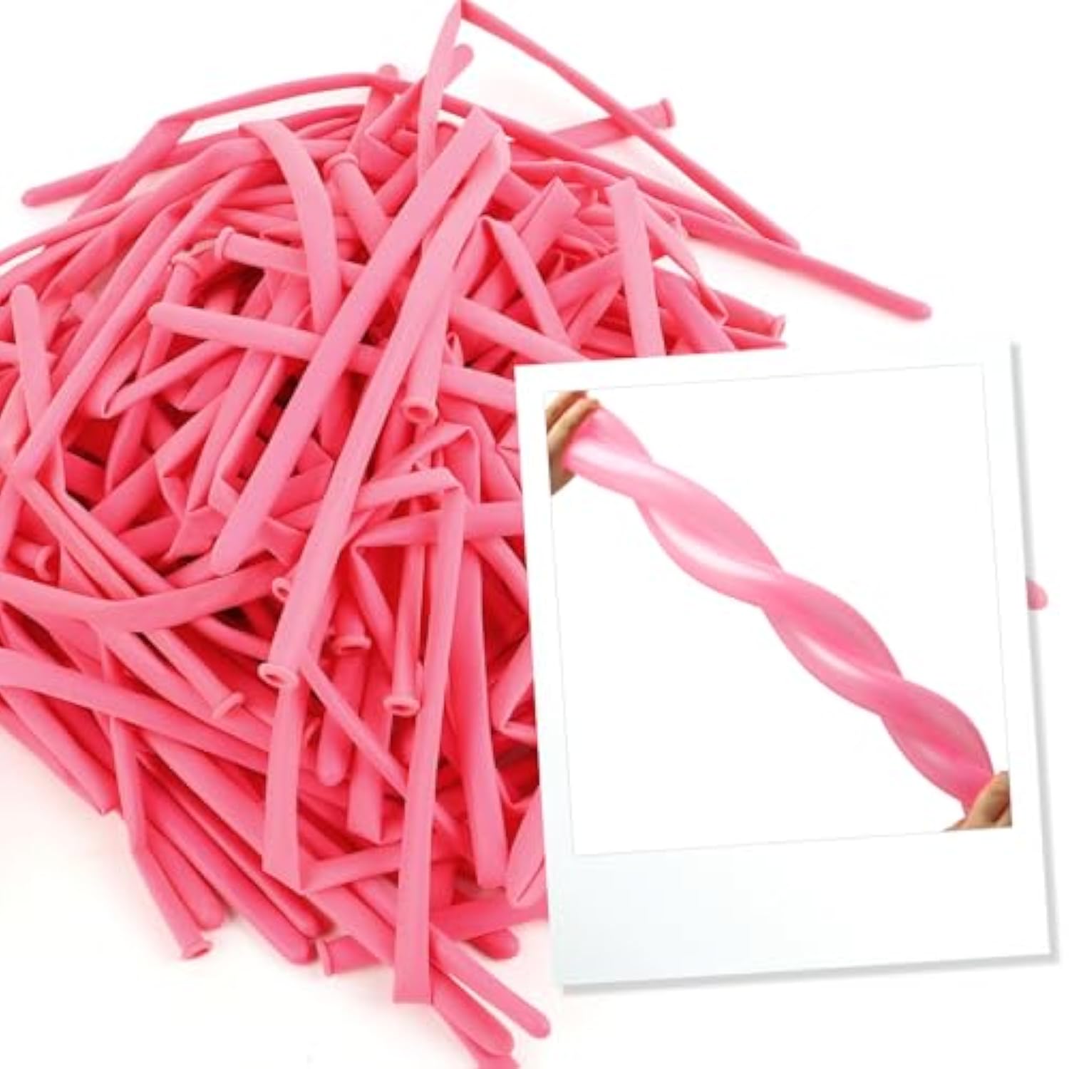 260 Balloons - Pink Long Balloons For Tying Balloon Arch, 100Pcs Twisting Balloon For Animal Modeling & Birthday Party Decorations