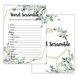 Housewarming Party Word Scramble Games 30 Sheets New Homeowner Decor