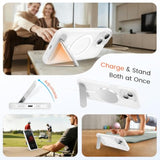 Magnetic Clear Matte Case with Stand for iPhone 14 and iPhone 13