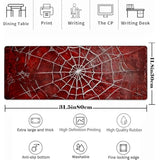 Mouse Pad?Spider Gaming Keyboard Mat?Web Red Laptop Computer Protector With Non-Slip Rubber Base?Large Extended Mousepads Gifts For Desk Office Home?Deskmat Decor 31.5" X 11.8"