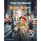 Gimbal Stabilizer For Iphone, 3-Axis Phone Gimbal, Magnetic Ai Tracker, Built-In Extendable Rod & Tripod, Detachable Remote Control, Gimbal Stabilizer For Travel, Vlog, Tiktok, Black