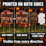 Halloween Decorations, 3 Pack 19" x 16" Yard Signs Stakes Props Outdoor Decor Scary Zombie Vampire Graves Holiday Party Supplies