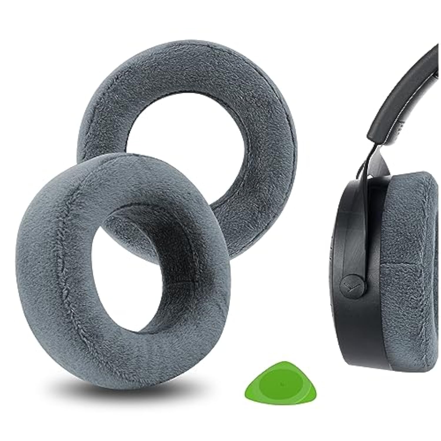 Geekria Comfort Extra Thick Velour Replacement Ear Pads for Beyerdynamic DT 700PROX/ 900 Prox Headphones Ear Cushions, Repair Parts (Grey)