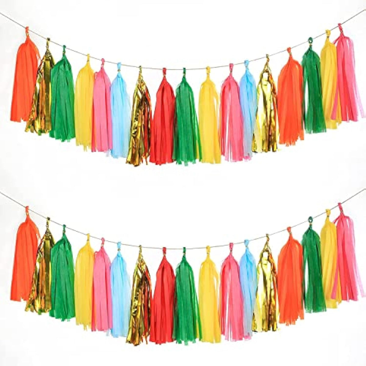 35 Pcs Taco Bout A Party Tassel Garland Tissue Paper Tassels Banner Di