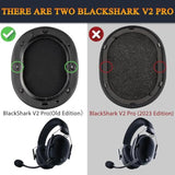 Mesh Fabric Earpads Replacement For Razer Blackshark V2/Blackshark V2 Pro (Does Not Fit 2023 Model) Gaming Headset, Ear Pads Cushions With High-Density Noise Isolation Foam - Black