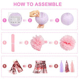 Purple Birthday Decorations For Women Girl Butterfly Birthday Party Decorations Supplies Pink And Purple Balloons Happy Circle Dots Banner Butterfly Hanging Swirl Paper Lanterns Pom