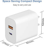 2-Pack USB C Wall Charger, Dual Port PD Adapter Fast Charge for iPhone, iPad