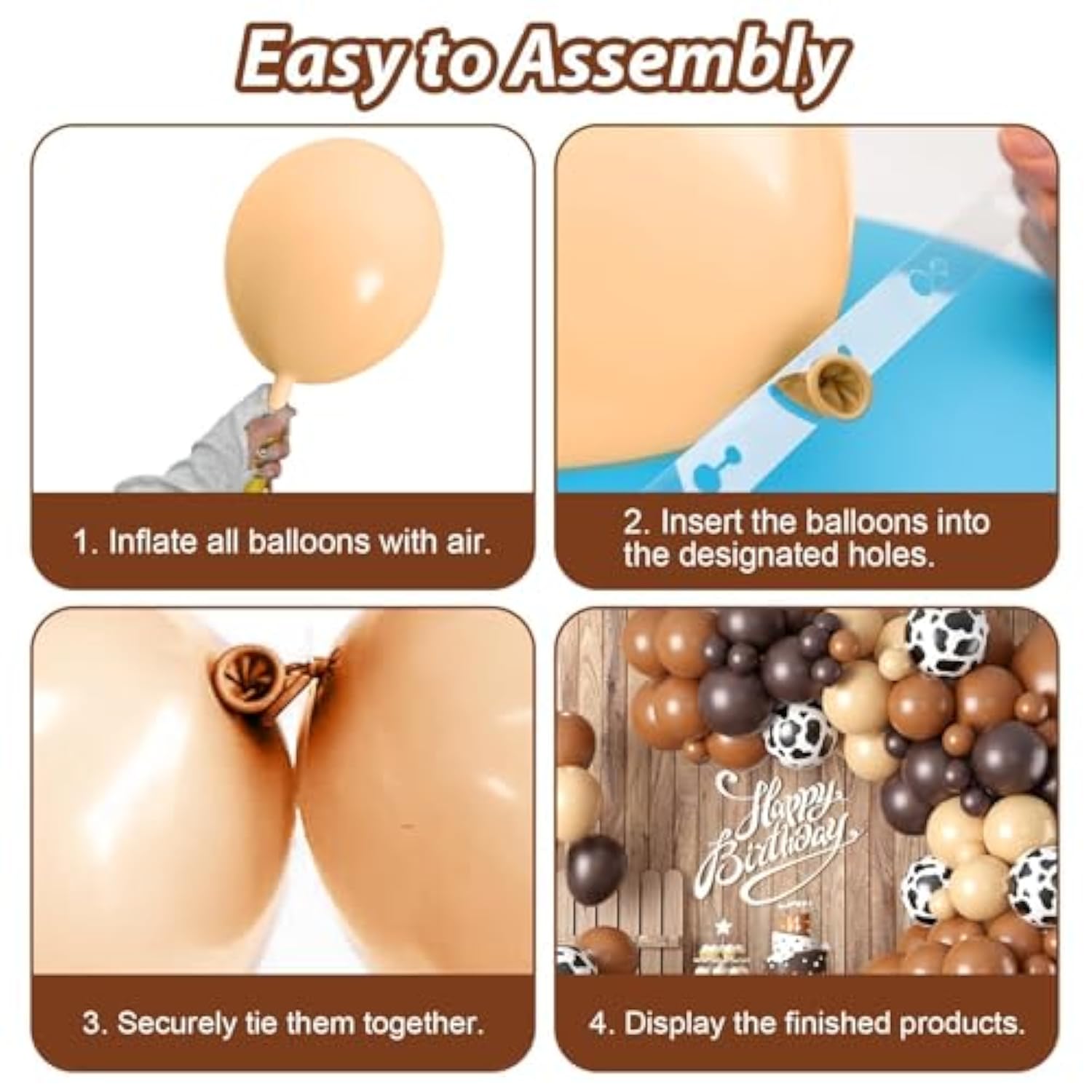 Cow Print Balloon Arch Kit: Farm Party Decor