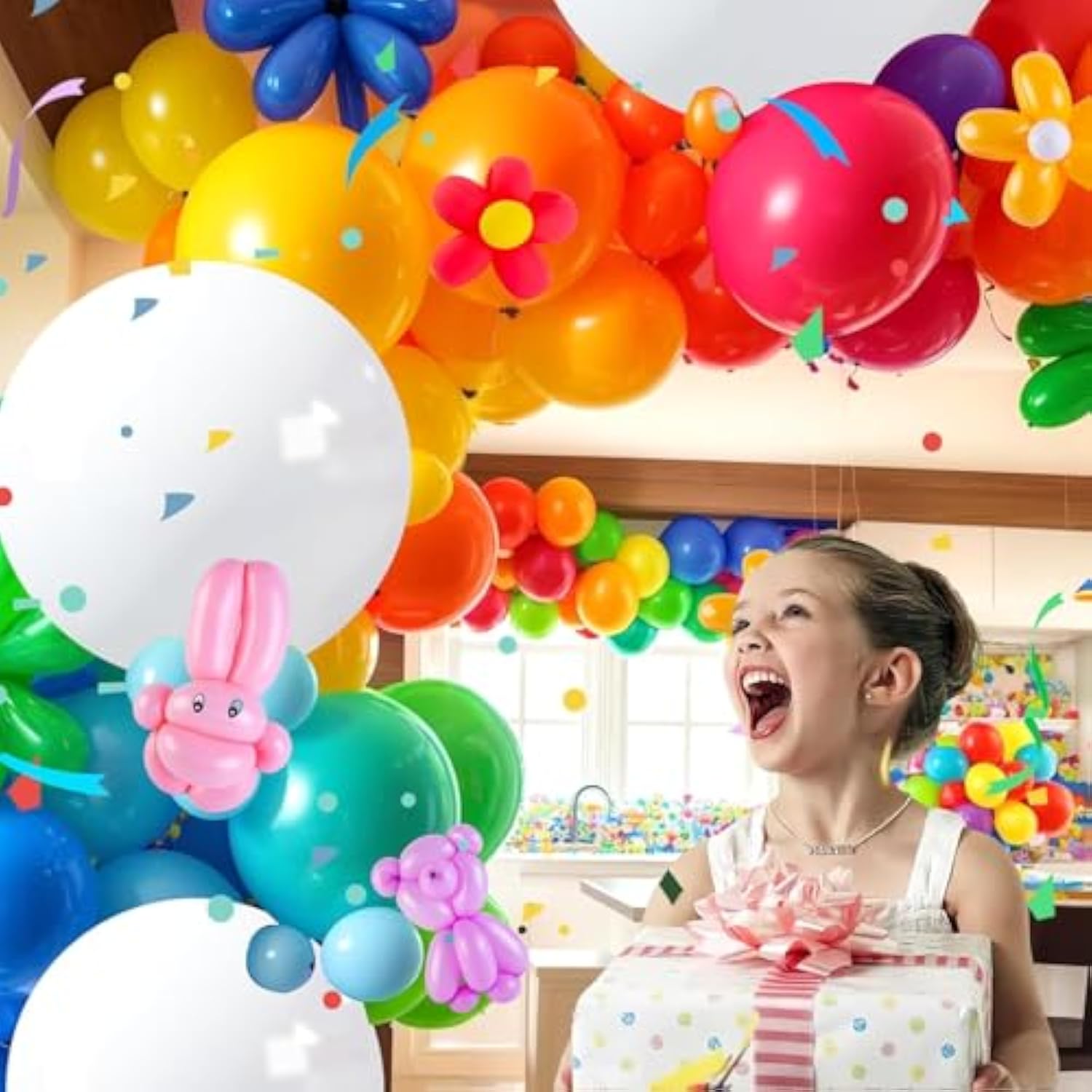 4Pcs 36-Inch White Latex Giant Balloons for Wedding, Graduation, Anniversary Decor