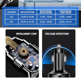 6 Ports Fast Car Charger With Voltage Monitor,Car Cigarette Lighter Usb Charger (Pd+Qc3.0) Compatible With Iphone13/14/15 & Most Android Models,Car Must Haves Usb C Car Charger (2Pcs)