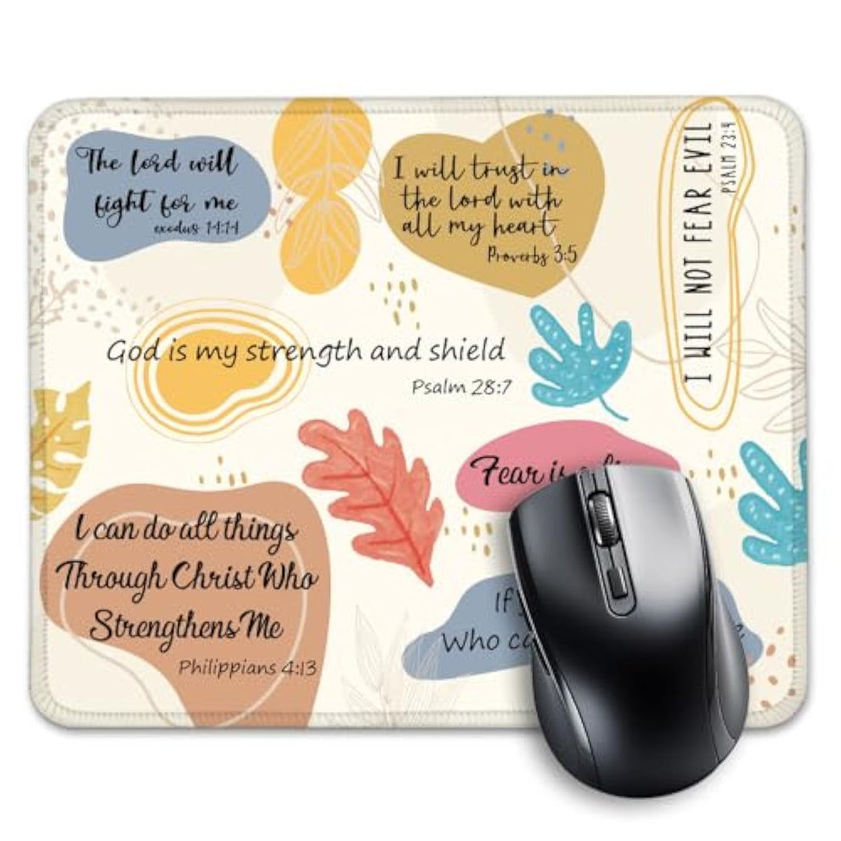 God Is My Strength And Shield Funny Mouse Pad For Desk, Workplace Mousepad Gifts For Women, Inspirational Christian Gifts For Mom Daughter, Christmas Appreciation Present For Friend Coworker