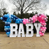 Pink Blue Balloon Arch Garland Kit, 152Pcs 18/10/5 Inch Gender Reveal Balloons, Metallic Blue Pink Mixed Party Pearl Blue Pink Balloons For Boys Girls Baby Shower Birthday Decoration