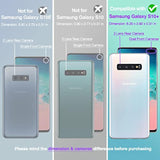 Clear Case For Samsung Galaxy S10+ / S10 Plus, Airbag Corners Shockproof Bumper Protective Phone Cover, Hybrid Design Hard Pc Back With Flexible Tpu Frame