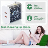 Usb C Charger Block, 40W Dual Port Fast Charger 20W Type C Charging Block 3.1A Usb Wall Charger Dual Port Pd+Qc Charging Cube For Iphone 15 16 14 13 12 11 Pro Max Xs, Ipad, Samsung Phone, Tablet