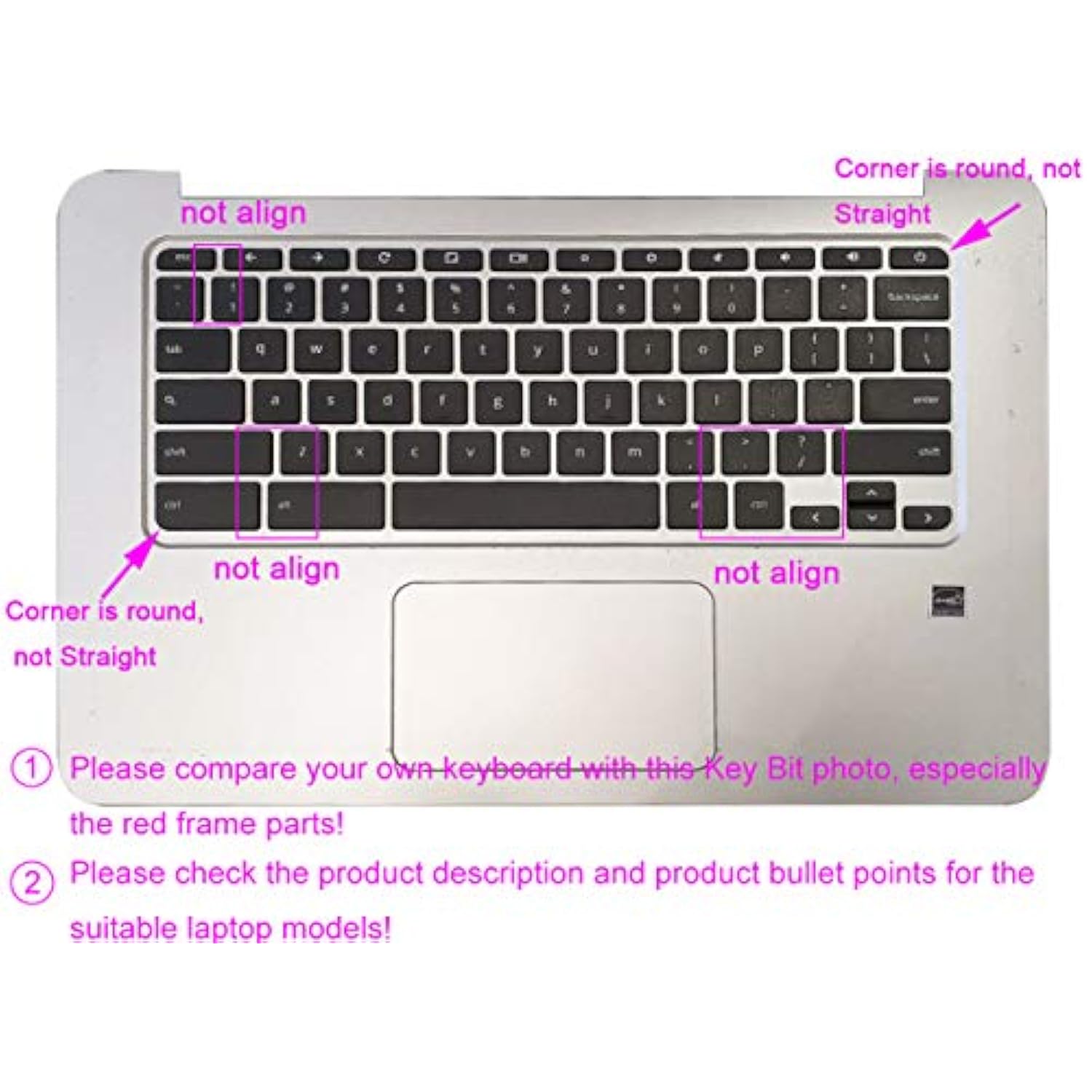 Silicone Keyboard Cover for HP Chromebook 14 G2 G3 G4 Series