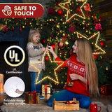 Christmas Window Star Silhouette Lights, 19Inch 70Led 2 Pack Large Star Lighted Xmas Decoration - Battery Operated Twink