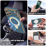 Grey Blue Plating Phone Case for iPhone 17 Pro with 6.3" Stand