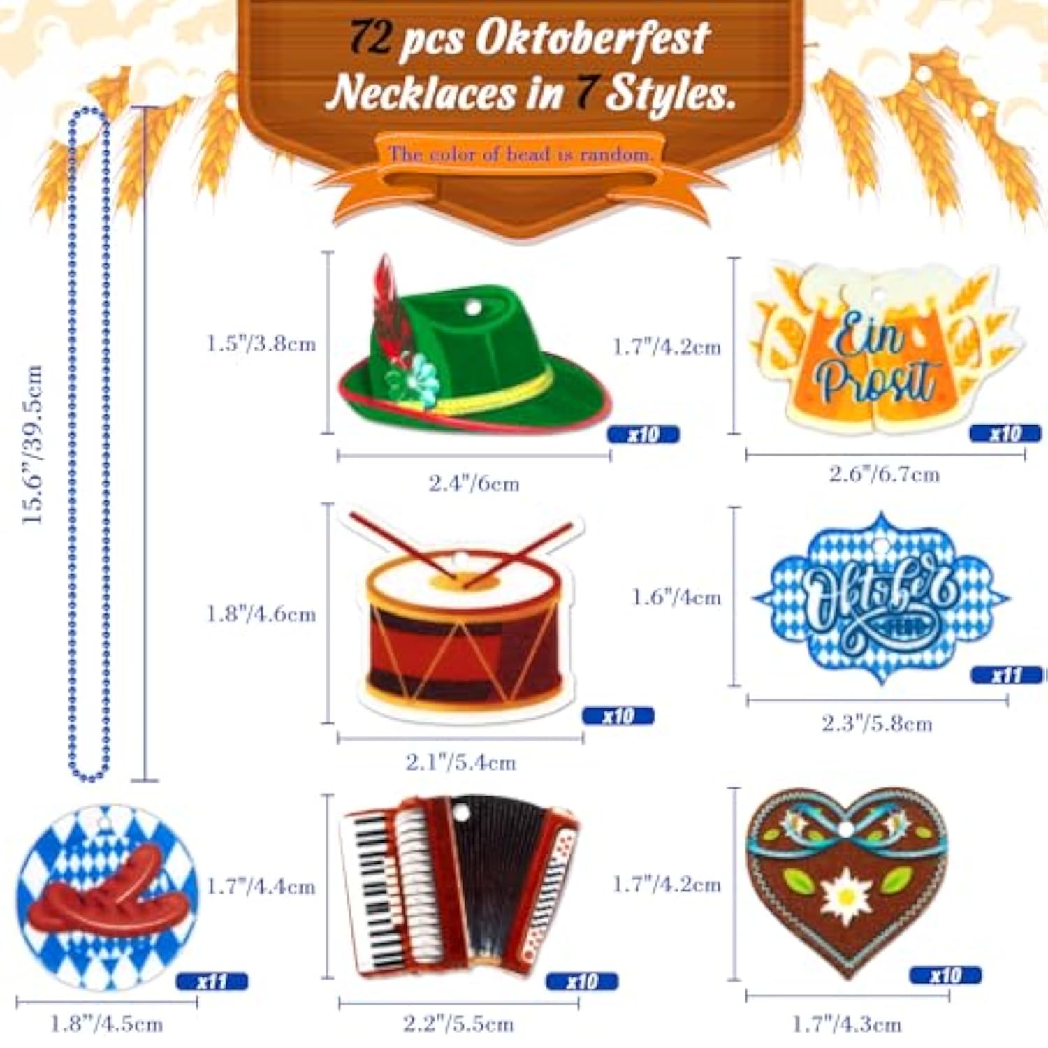 72Pcs Oktoberfest Party Favors - German Themed Party Decorations Supplies