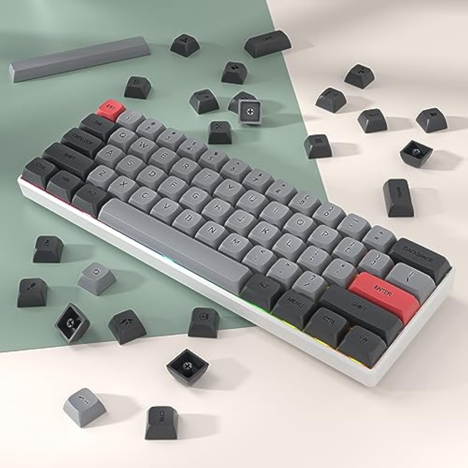 Retor Pbt Keyboard Keycaps Xda Profile Minimalist Custom Keycaps For 60% 75% F