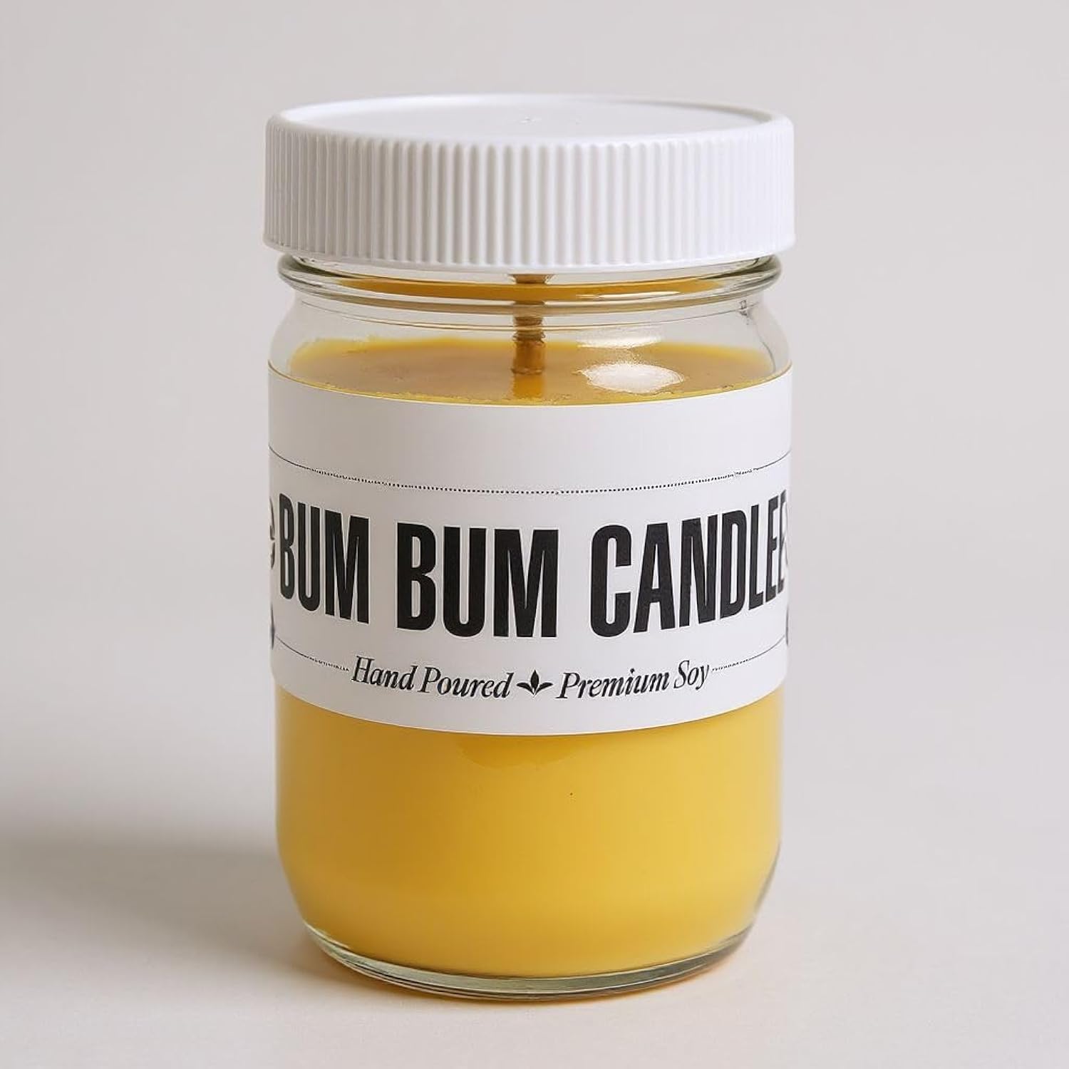 Bum Bum Candle ~ All Natural Premium Soy And Coconut Wax Blend ~ Brazilian Fragrance ~ Bum Bum Cream ~ By (12Oz Glass Jar)